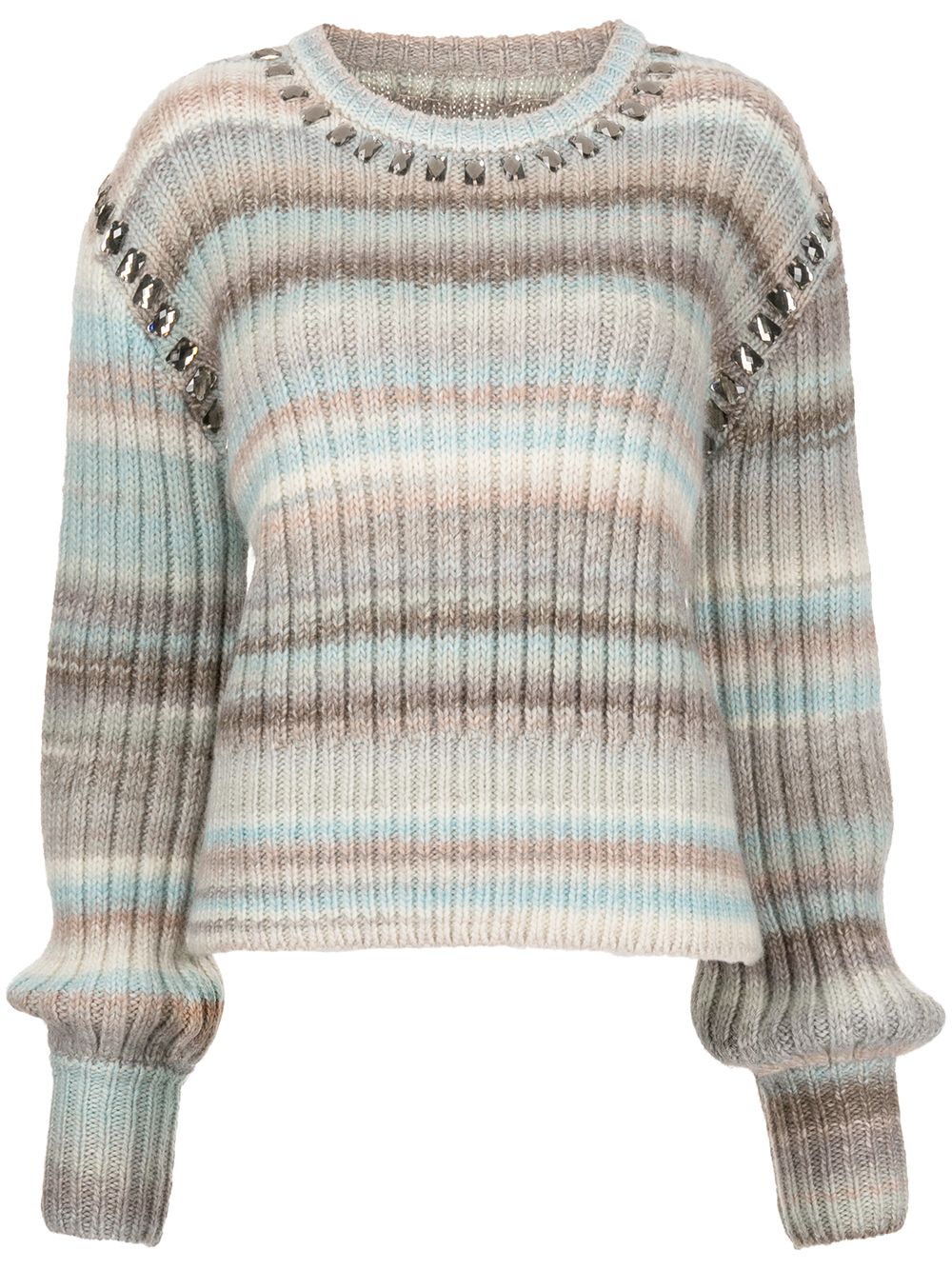 Cinq A Sept Myra Striped Studded Jumper - Farfetch