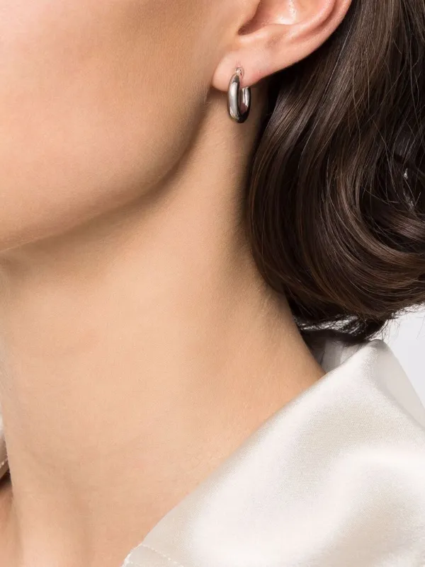 Mini Chunky Silver Hoop Earrings The ICONIC