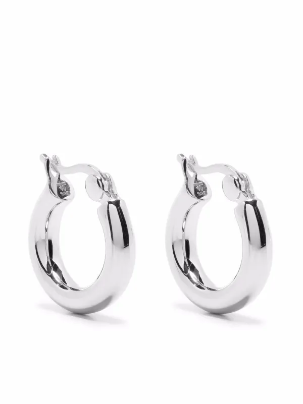 Mini Chunky Silver Hoop Earrings The ICONIC