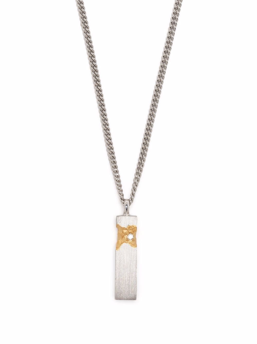 Tom Wood Mined Cube Diamond Pendant Necklace - Farfetch