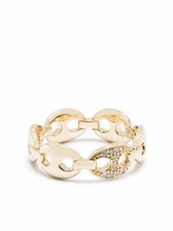 Tom Wood 9kt Yellow Gold Bean Diamond Ring - Farfetch