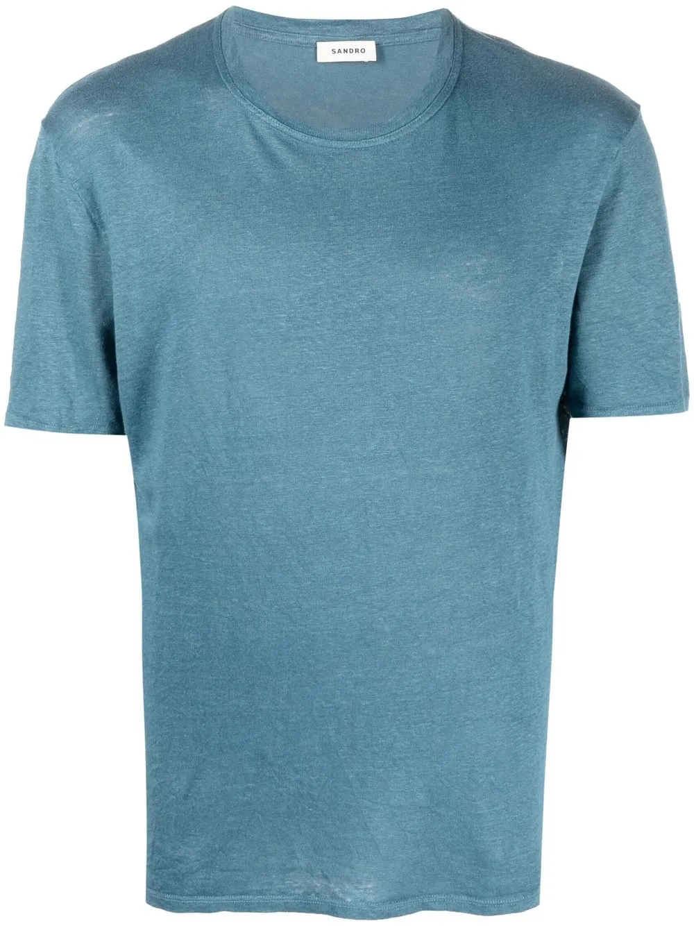 

SANDRO crew-neck linen T-shirt - Blue