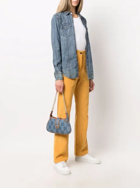 SANDRO logo-print Denim Tote Bag - Farfetch