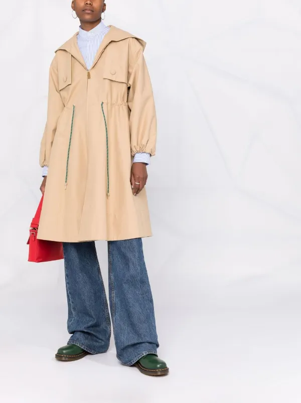 Shop SANDRO Cyrus hooded coat with 