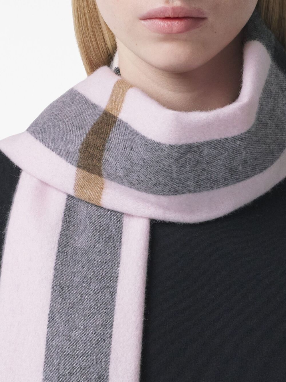 Burberry check cashmere scarf Men