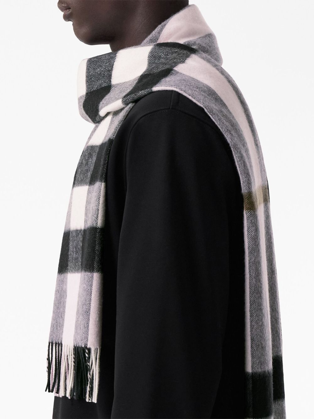 Burberry check cashmere scarf Men