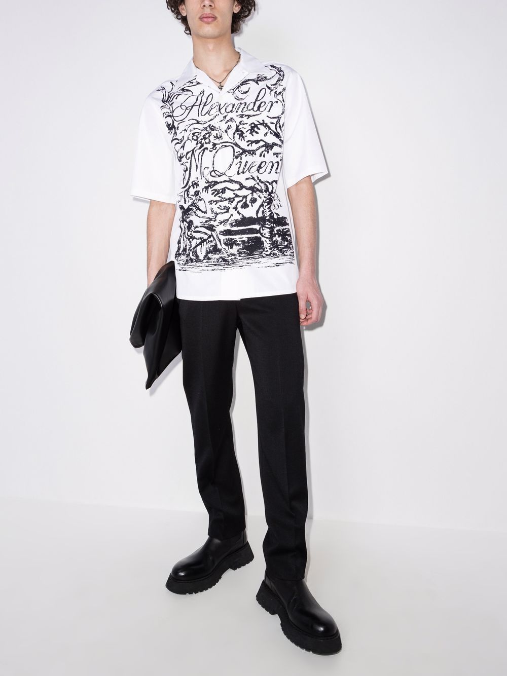 Alexander McQueen logo-print shirt Men