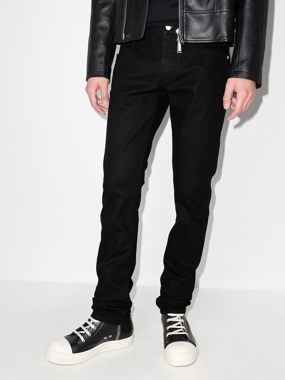 Alexander McQueen Jeans met geborduurd logo - Zwart