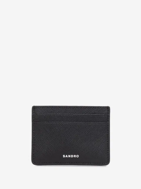 SANDRO reconstituted leather cardholder