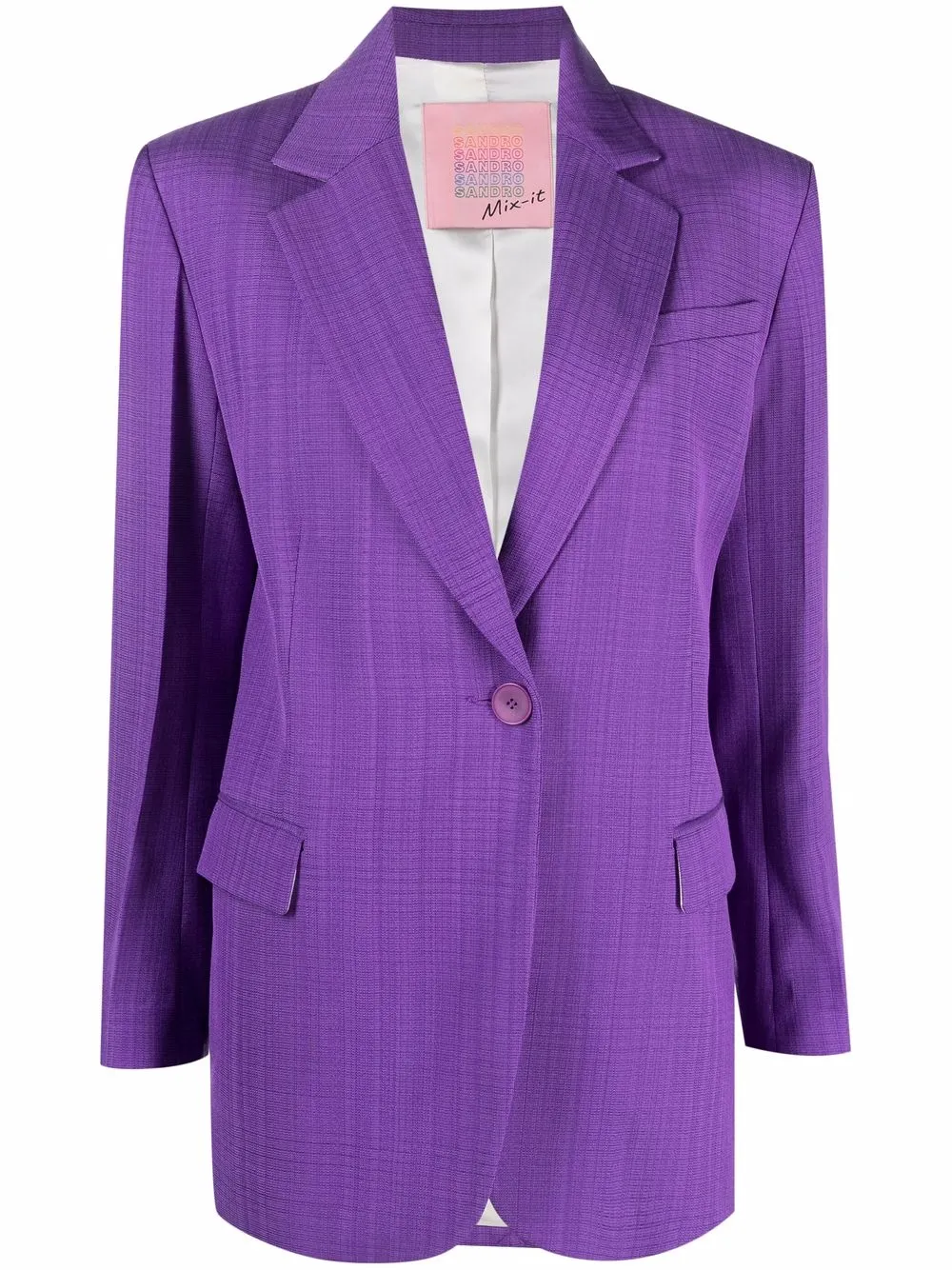 

SANDRO blazer Harper en jacquard - Morado