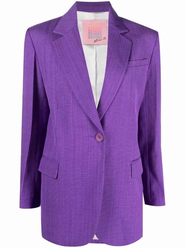SANDRO Harper Jacquard Blazer - Farfetch