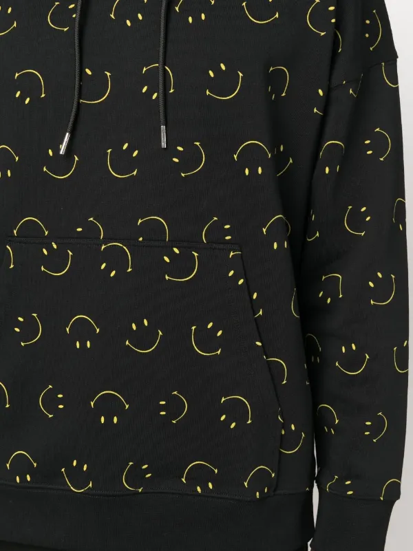 SANDRO simley-print Hoodie - Farfetch