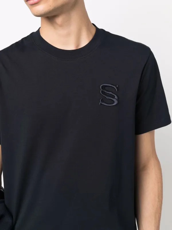 SANDRO Baseball logo-embroidered T 
