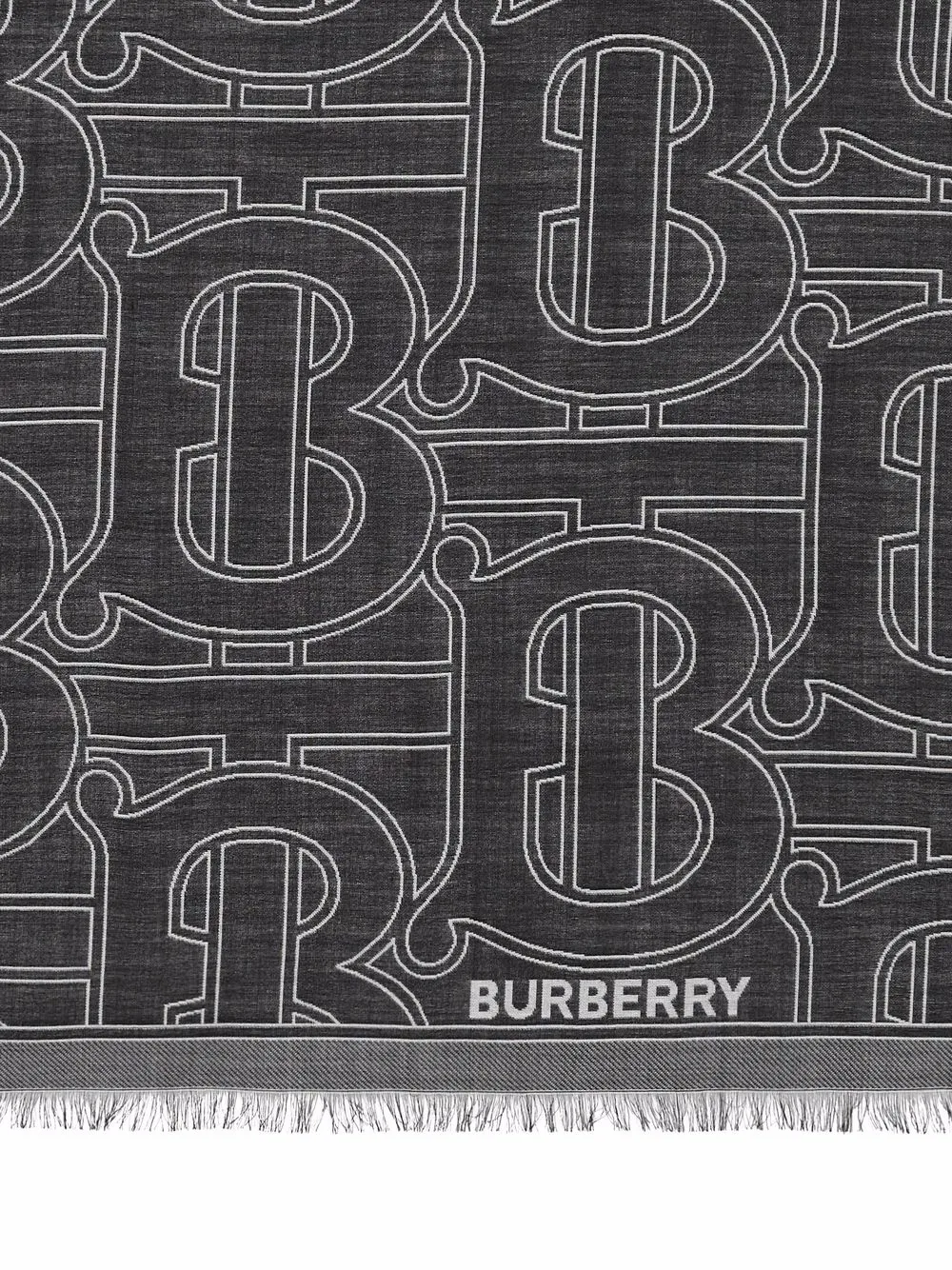 фото Burberry легкий шарф с монограммой