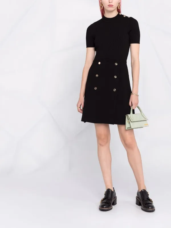 Shop SANDRO Alyssa flared knitted dress 