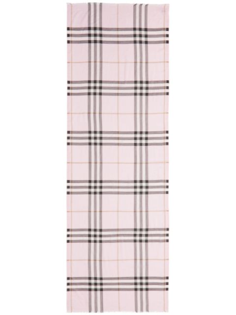 Burberry lightweight check wool scarf Women