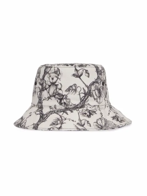 Burberry Kids floral sketch-print bucket hat