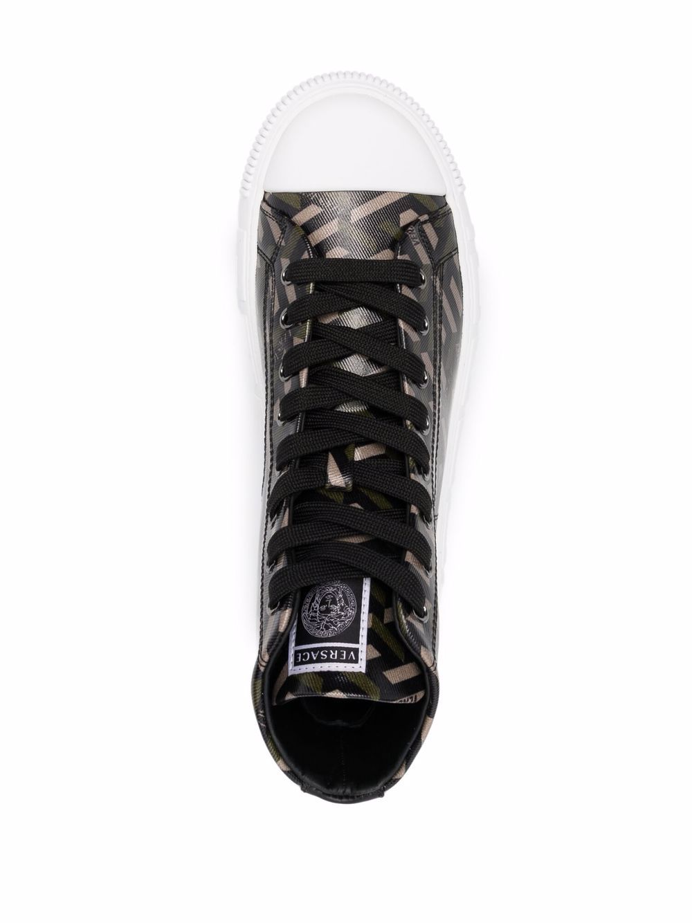 фото Versace кроссовки на шнуровке с узором greca