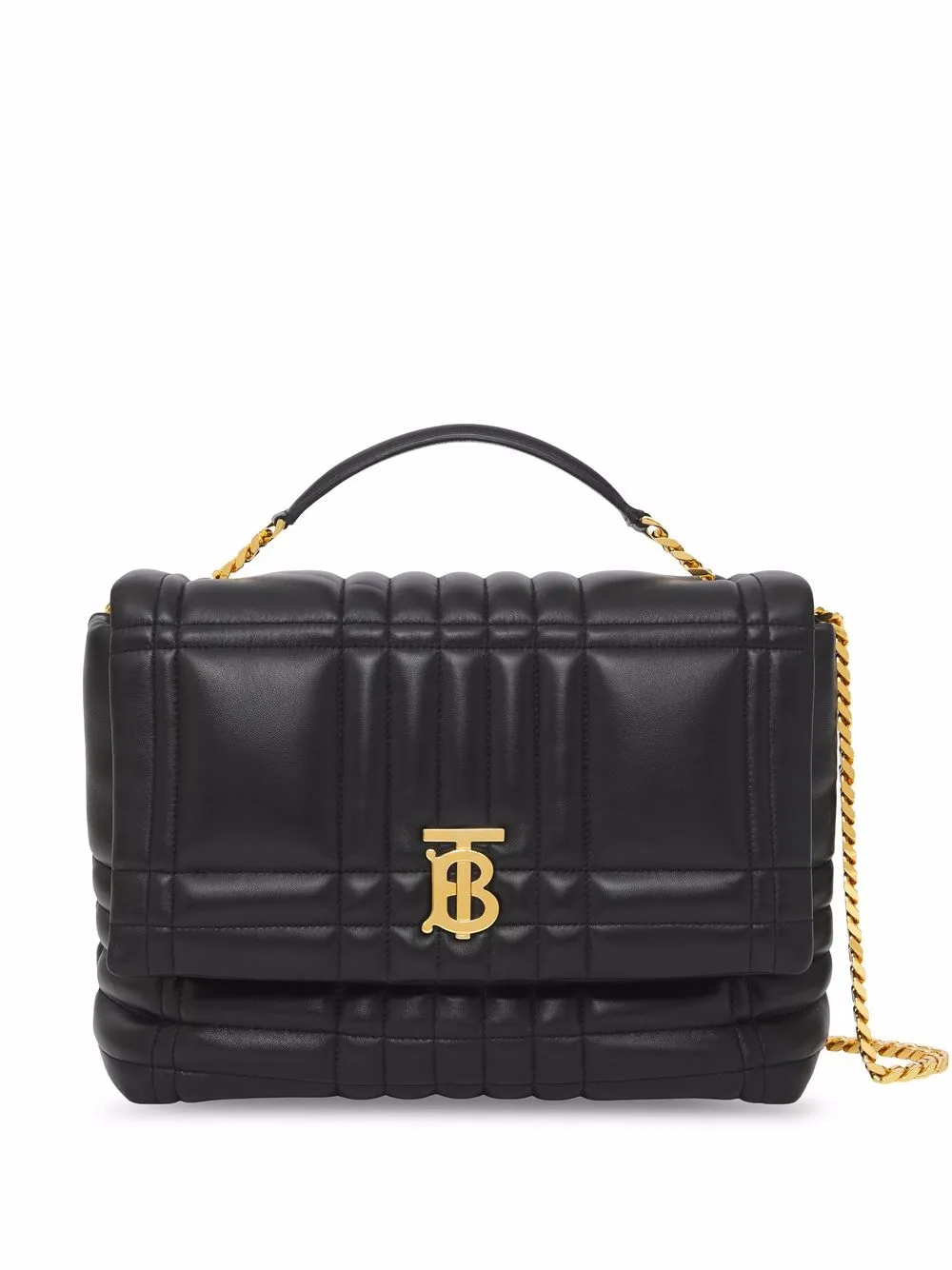 

Burberry bolsa satchel Lou mediana - Negro