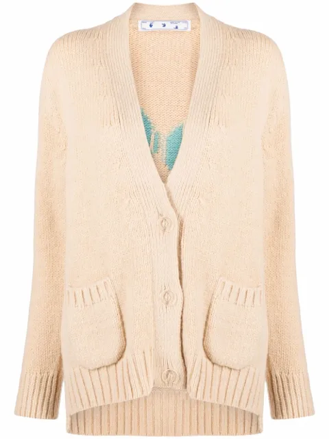 Off-White cárdigan oversize con logo reversible