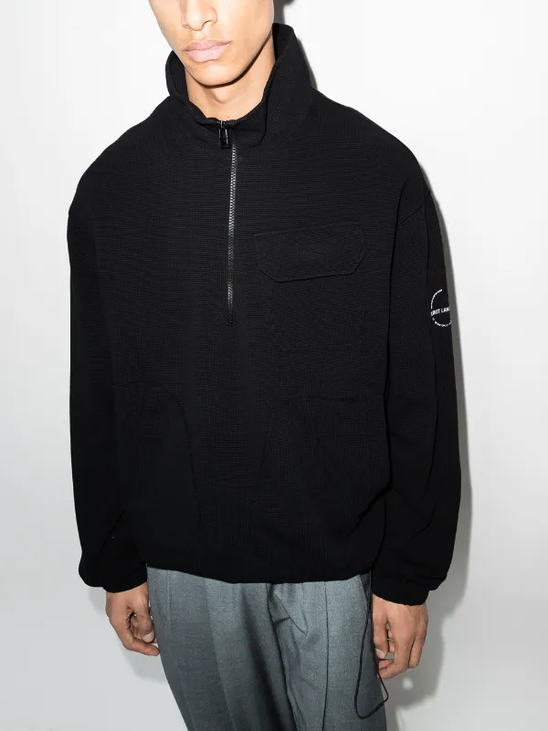 Helmut Lang black logo-embroidered high 