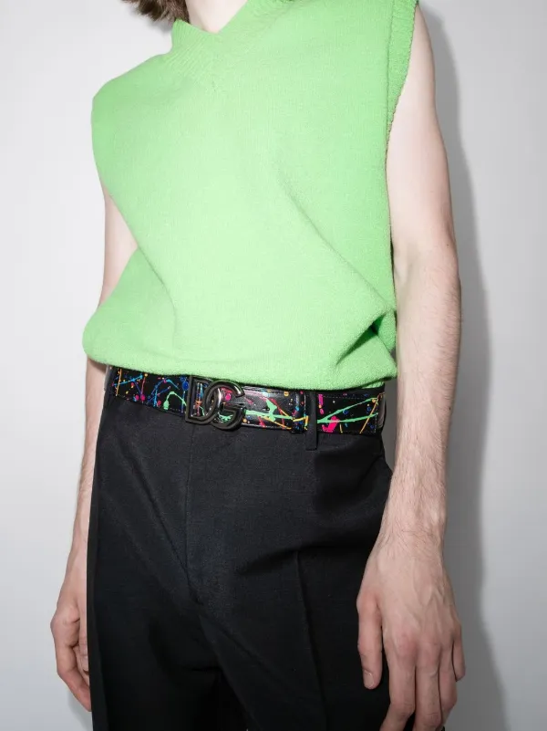 DOLCE&GABBANA ティペットPolecat Dolce & Gabbana Multicolor Zebra and Leopard Silk Top - Size