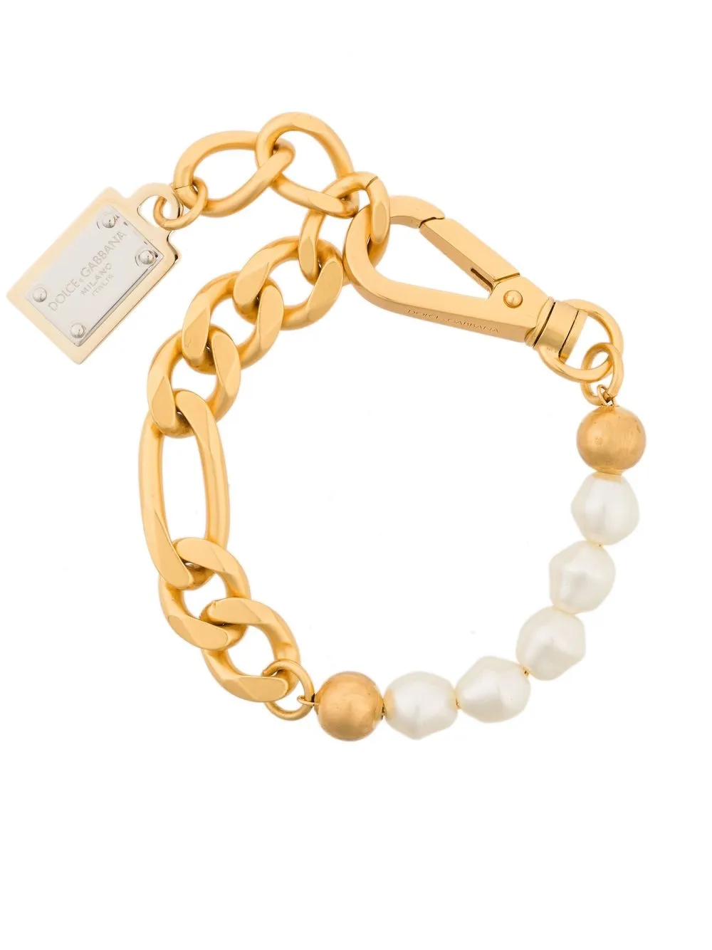 

Dolce & Gabbana pulsera de cadena con placa del logo - Dorado