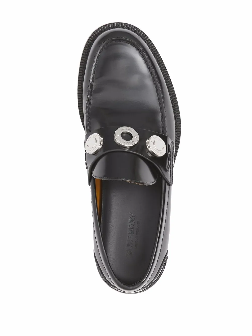 logo-detail leather loafers
