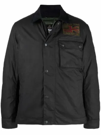 Barbour wax effect Field Jacket Black FARFETCH CA