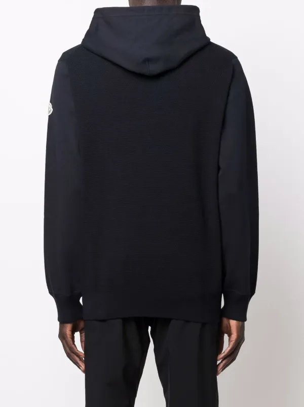 Moncler logo-patch Cotton Hoodie - Farfetch