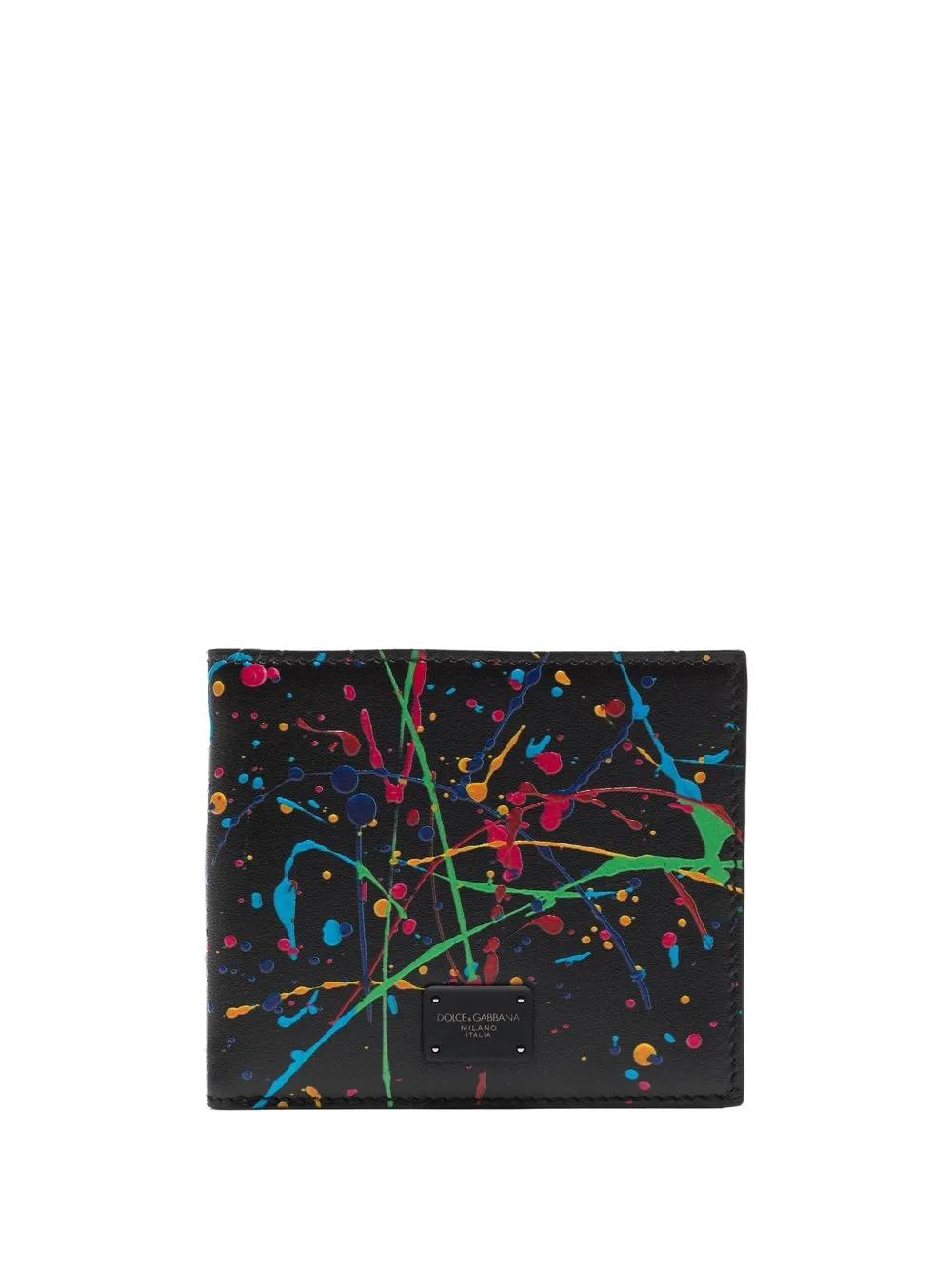 

Dolce & Gabbana paint splatted wallet - Black