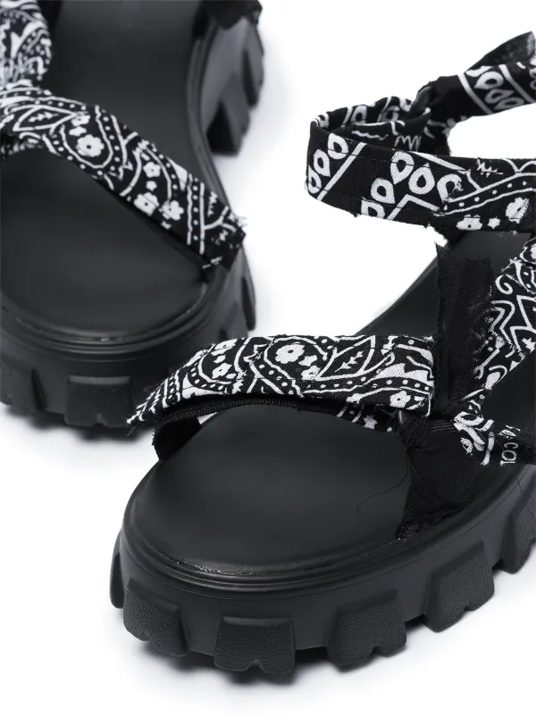 bandana platform sandals