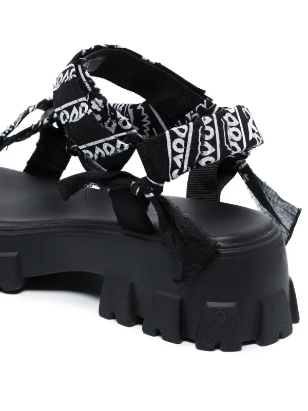 bandana platform sandals