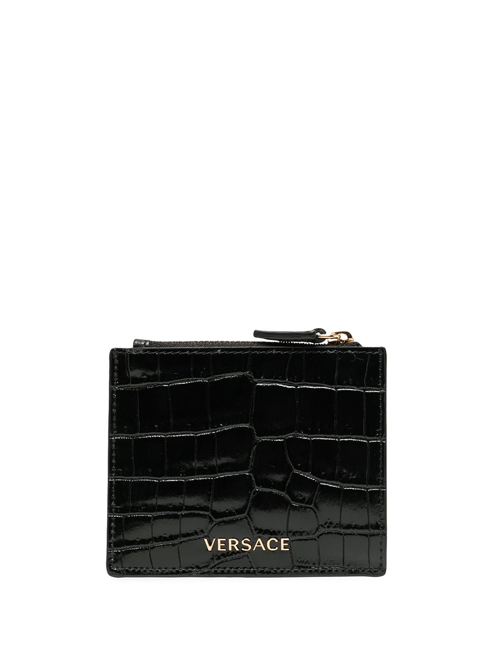 фото Versace кошелек с тиснением под кожу крокодила