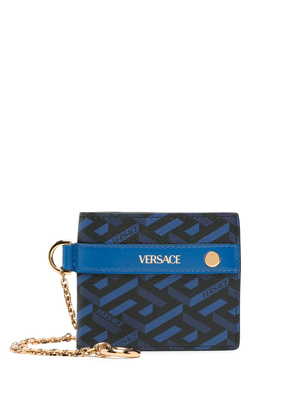 

Versace cartera con estampado Greca - Azul