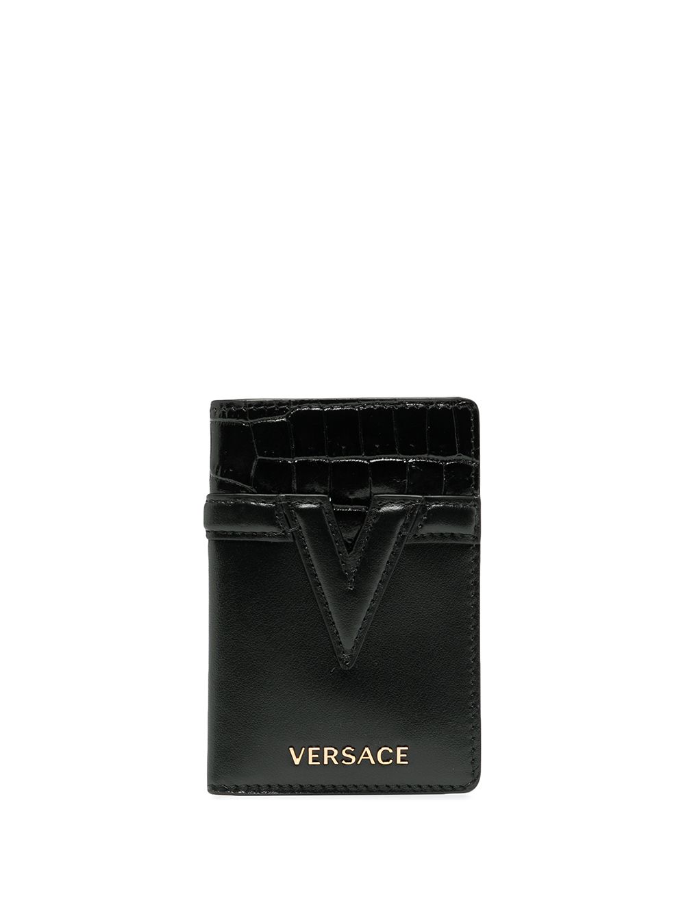 Versace картхолдер с тисненым логотипом