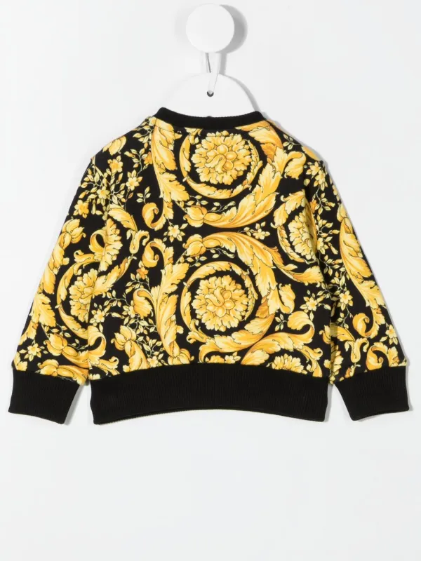 Versace sweatshirt on sale black and gold