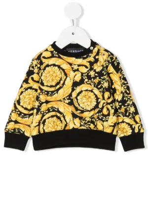 Versace black sales and gold sweatshirt