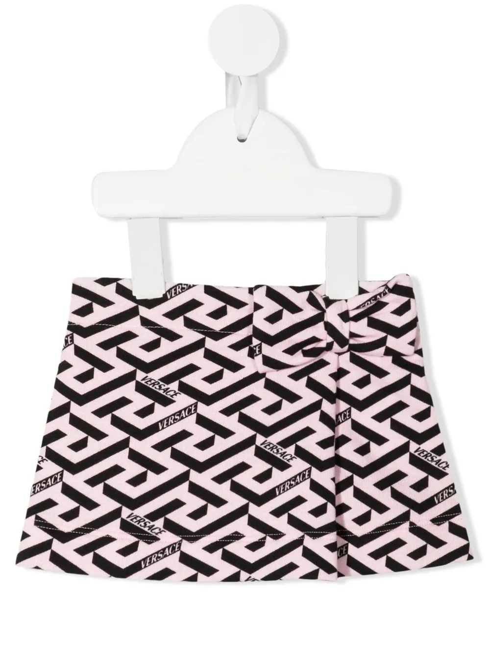 

Versace Kids falda con moño y estampado Greca - Rosado