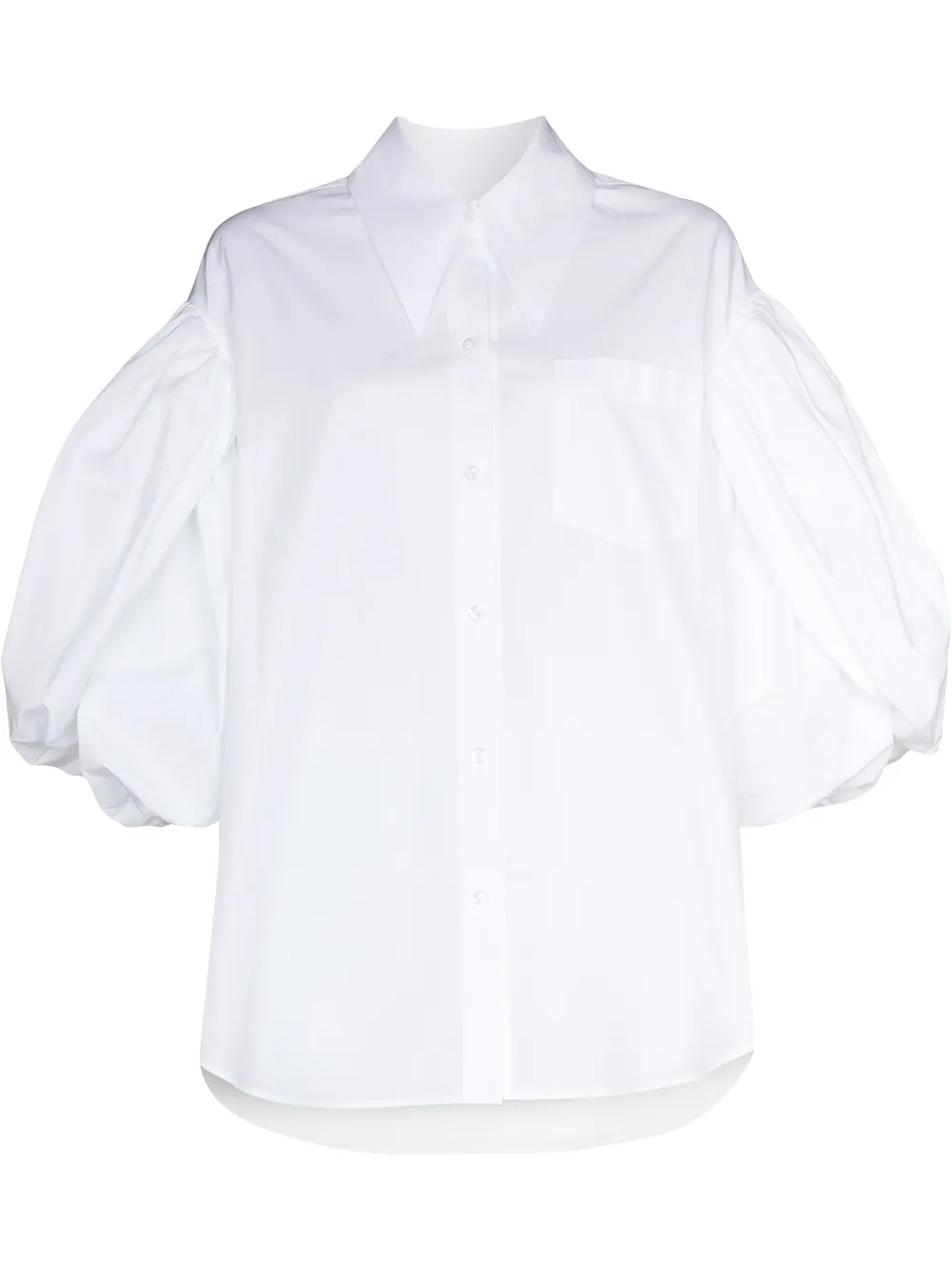 

Simone Rocha layered puff-sleeve shirt - White