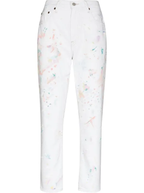 Polo Ralph Lauren paint-splatter Avery jeans