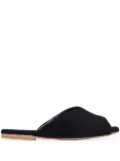 Deiji Studios open-toe wool slippers - Black