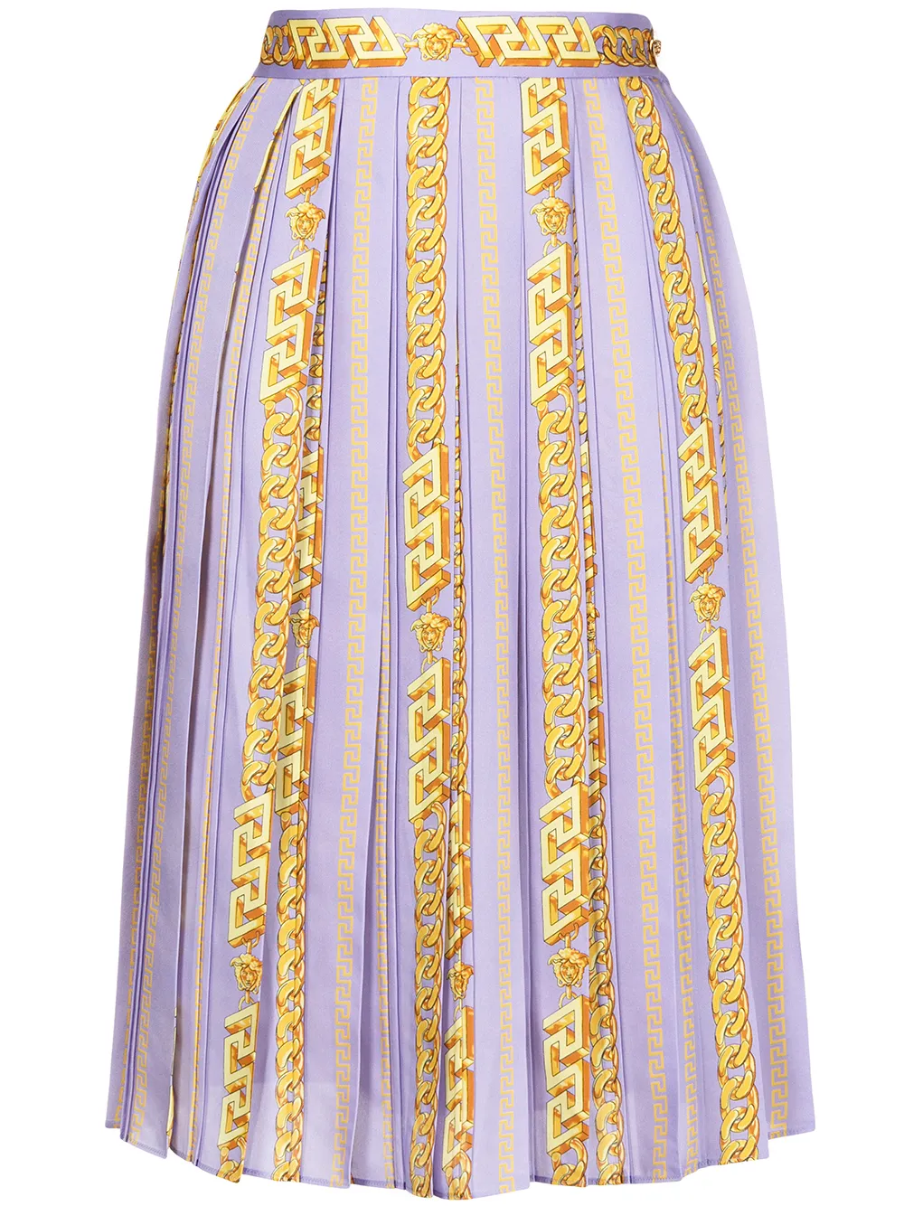 

Versace falda midi con pliegues - Morado