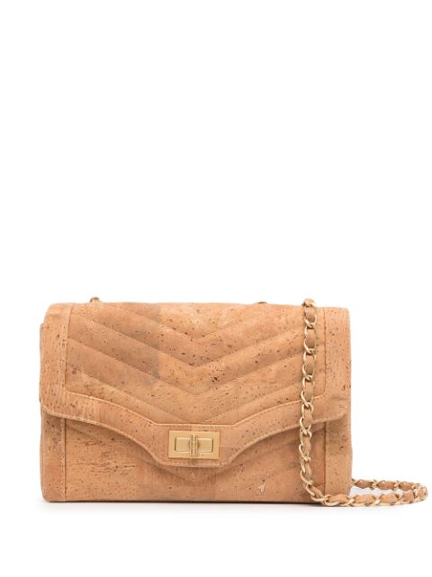 CHANEL 2000s cork Chevron 2.55 shoulder bag Women