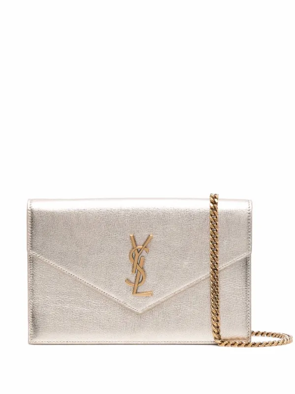 Saint Laurent Small Ysl Envelope Flap Wallet on Chain