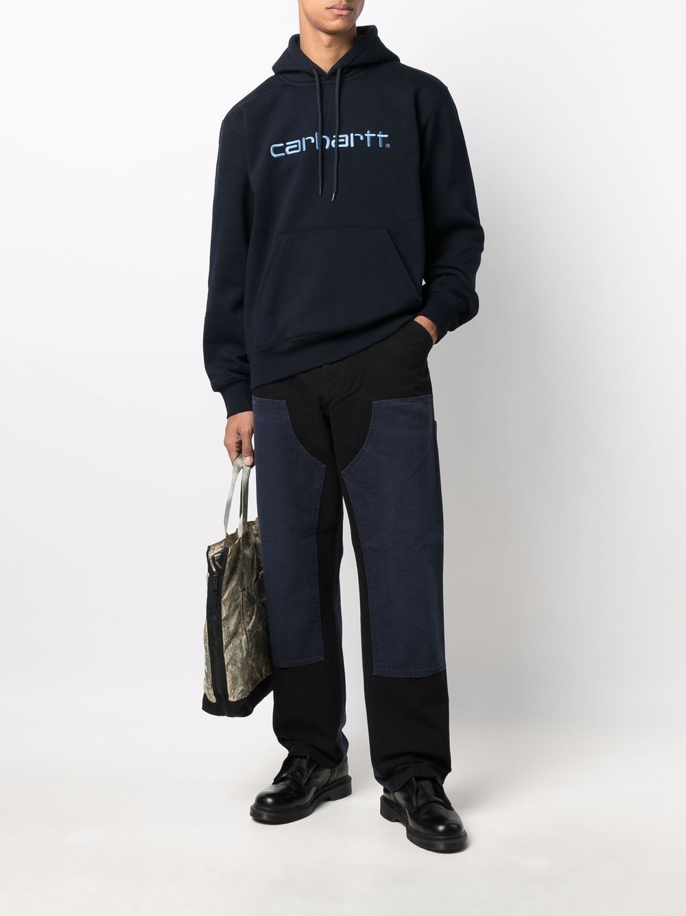 фото Carhartt wip двухцветные брюки прямого кроя