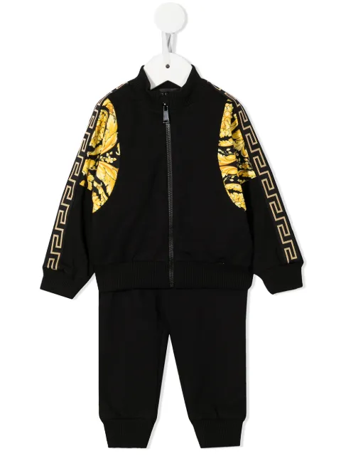 versace kids 巴洛克图案印花运动套装