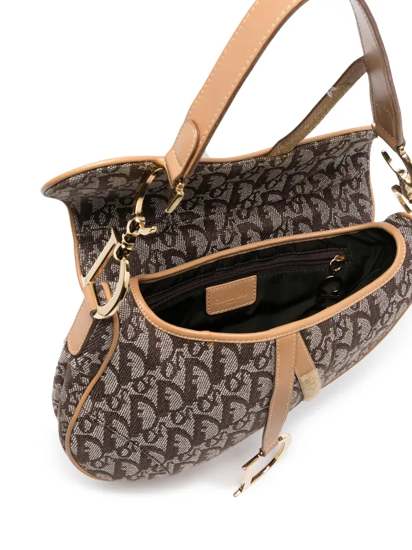 dior print saddle bag