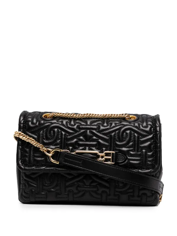 bally quilted chain bag