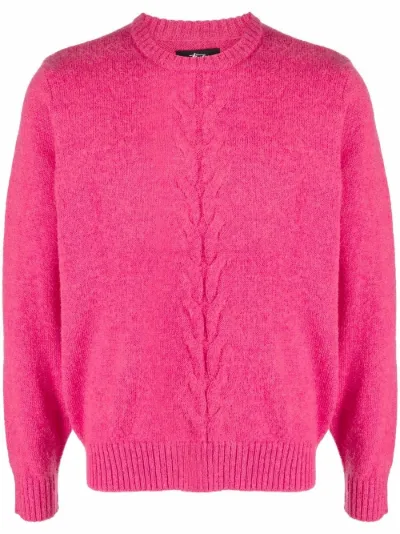Stüssy cable-knit jumper pink | MODES